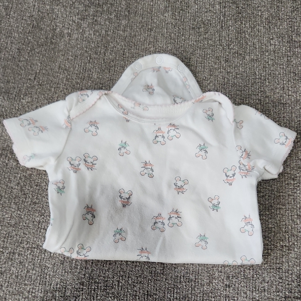 Carter's White Baby Shirt with Pink Accents